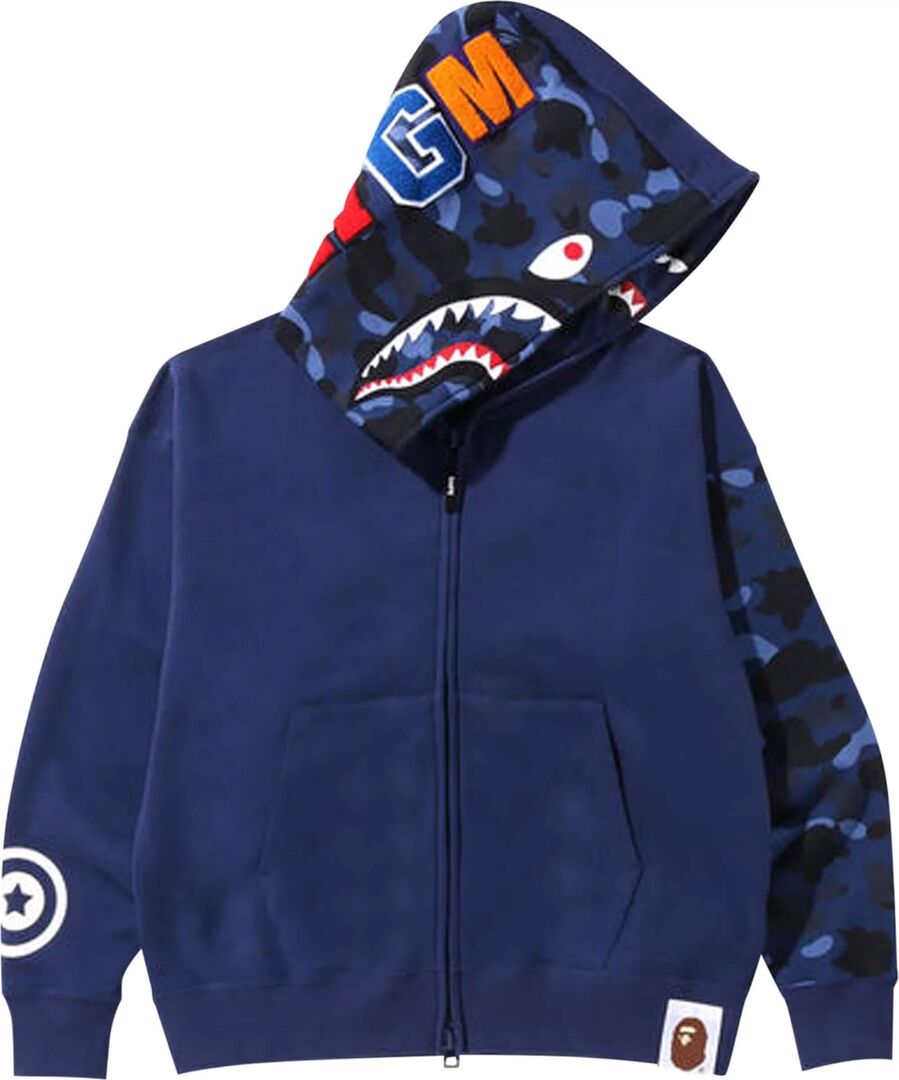 Bape blue shark sale