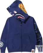 Толстовка Bape Color Camo Giant Shark Loose Fit Full Zip, синий 1I30 115 018 NAVY | Blue фото 3