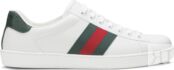 Кроссовки Gucci Ace Leather White, белый 386750 A3830 9071 | White фото 1