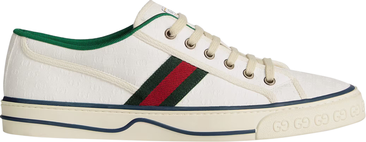 Кроссовки Gucci Tennis 1977 White Mini GG, белый 606111 99W90 9085 | White Mini GG фото 1