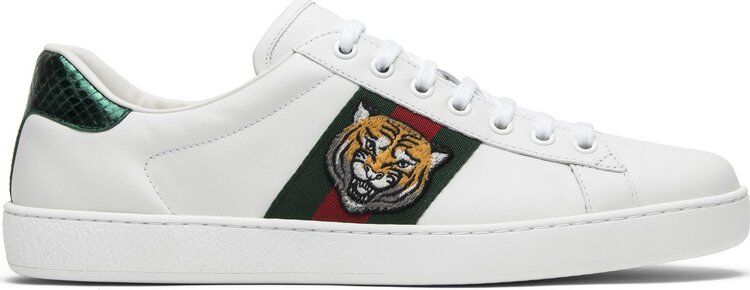 Кроссовки Gucci Ace Embroidered Tiger, белый 457132 A38G0 9064 | Tiger фото 1