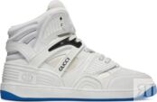 Кроссовки Gucci Basket High Sneaker White Blue, белый 661301 2SHA0 9014 | White Blue фото 1