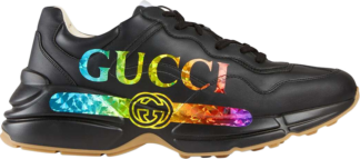 Кроссовки Gucci Rhyton Iridescent Logo, черный