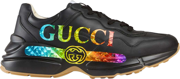 Кроссовки Gucci Rhyton Iridescent Logo, черный 552851 DRW00 1000 | Iridescent Logo фото 1