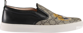 Кроссовки Gucci GG Supreme Slip-On Tiger, коричневый