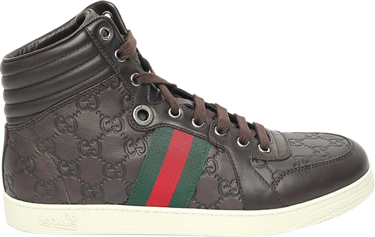 Кроссовки Gucci GG High Top Guccisima, коричневый 221825 A9L90 2060 | Guccisima фото 1