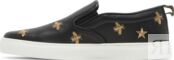 Кроссовки Gucci Slip-On Bees - Black, черный 407364 AXWB0 1076 | Bees - Black фото 3