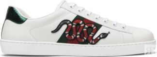 Кроссовки Gucci Ace Embroidered Snake, белый