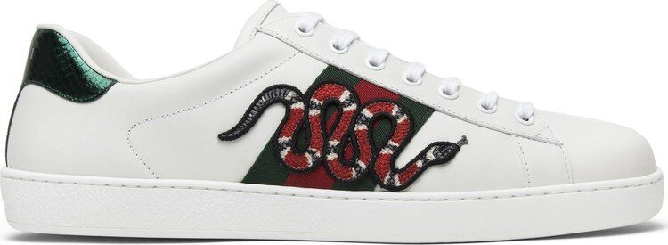 Кроссовки Gucci Ace Embroidered Snake, белый 456230 A38G0 9064 | Snake фото 1