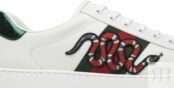 Кроссовки Gucci Ace Embroidered Snake, белый 456230 A38G0 9064 | Snake фото 2