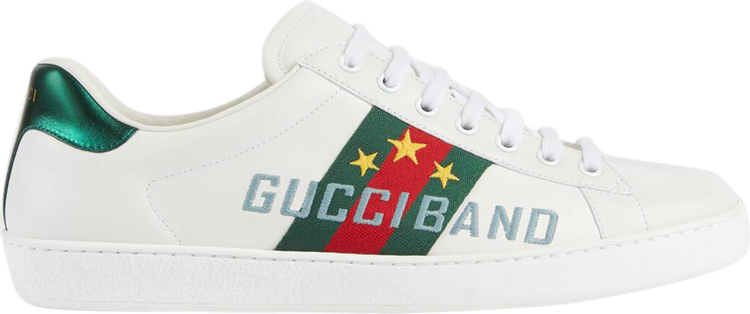 Кроссовки Gucci Ace Gucci Band, белый 603693 0FI10 9069 | Gucci Band фото 1