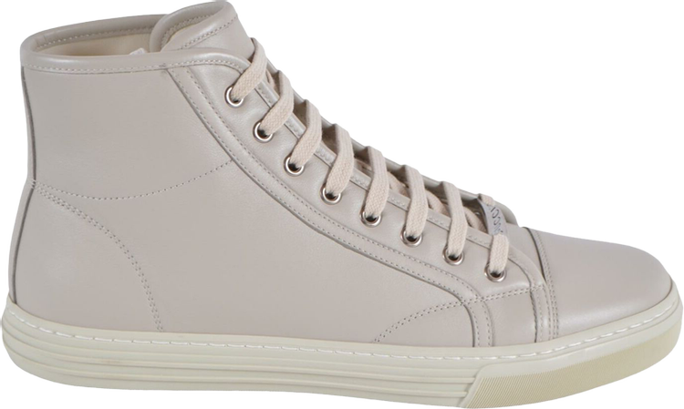 Кроссовки Gucci Leather High Mystic White, белый 423300 A9L00 9022 | Mystic White фото 1