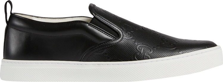 Кроссовки Gucci Slip-On GG Embossed - Black, черный 407364 1XK20 1000 | GG Embossed - Black фото 1