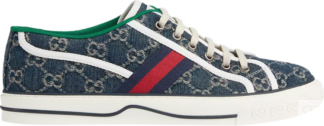 Кроссовки Gucci Tennis 1977 Blue Ivory, синий