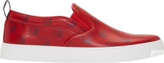 Кроссовки Gucci Slip-On Ghost Skull Red, красный