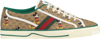 Кроссовки Disney x Gucci Tennis 1977 Mickey Mouse, коричневый