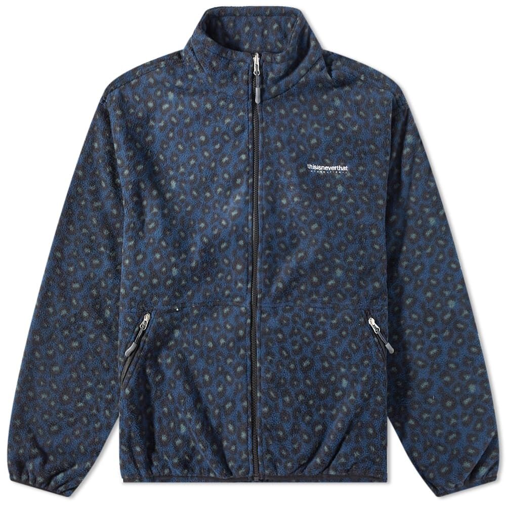 Толстовка thisisneverthat INTL. Fleece Jacket TN223FOWLS01-BL | Leopard Blue фото 1