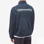 Толстовка thisisneverthat INTL. Fleece Jacket TN223FOWLS01-BL | Leopard Blue фото 4