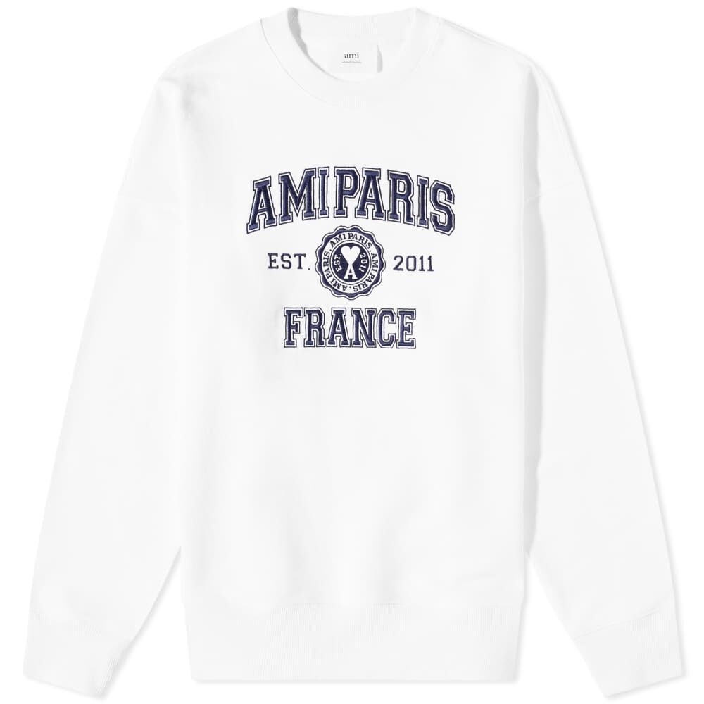 Толстовка AMI Paris Varsity Logo Crew Sweat