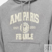 Толстовка AMI Paris Popover Hoody USW210-747-055 | Heather Grey фото 5