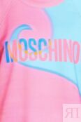 Толстовка из французской хлопковой махры с принтом MOSCHINO, розовый 1647597319930412 | PINK фото 4