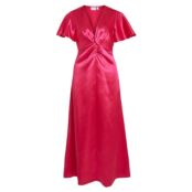 Длинное платье Vila Sittas Short Sleeve, розовый