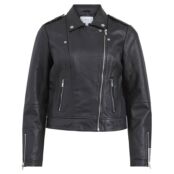 Куртка Vila Feli Leather, черный