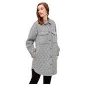 Куртка Object Vera Owen Long Quilted, серый