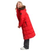 Куртка Superdry Everest Longline Puffer, красный