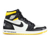 Nike AJ 1 I Retro High 'Not For Resale' Black Yellow (2018) Высокие кроссов 861428107 фото 1