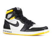 Nike AJ 1 I Retro High 'Not For Resale' Black Yellow (2018) Высокие кроссов 861428107 фото 2