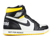 Nike AJ 1 I Retro High 'Not For Resale' Black Yellow (2018) Высокие кроссов 861428107 фото 3