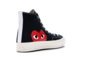 Chuck Taylor All-Star 70s Hi Comme des Garcons PLAY Black Кеды Converse PLAYHIGH фото 3