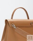 Женская сумка трапеция кроссбоди в оттенке "Preppy" из натуральной кожи от