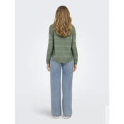 Пуловер из тонкого трикотажа присборенный снизу  M зеленый
