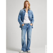 Куртка из джинсовой ткани с завязками  XS/S синий