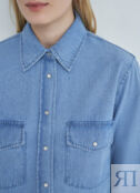 Джинсовая рубашка голубая O`Stin