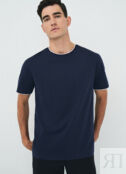 Базовая футболка с контрастной отделкой, Синий O`Stin