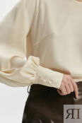 Блуза из сатина с объемными рукавами Mollis
