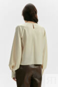 Блуза из сатина с объемными рукавами Mollis