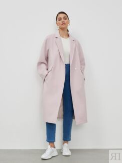 Пальто светло-розовое с шерстью (48) Lalis