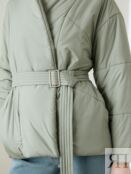 Куртка в стиле кимоно серо-зеленая (48) Elis