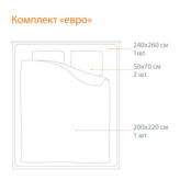 Комплект постельного белья евро Pappel brown JY(18-1024TCX)/200220D фото 2