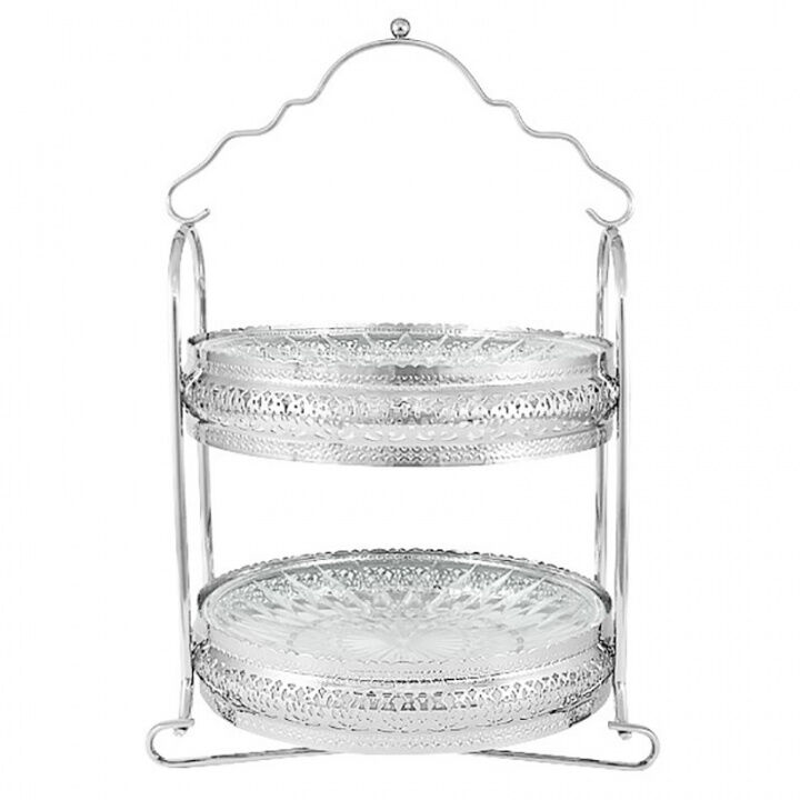 Блюдо сервировочное двухъярусное Regent Silverware Британи 23x20x33см RE-C3294C фото 1