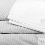 Комплект постельного белья Mia Zarrocco Vichy семейный, светло-серый