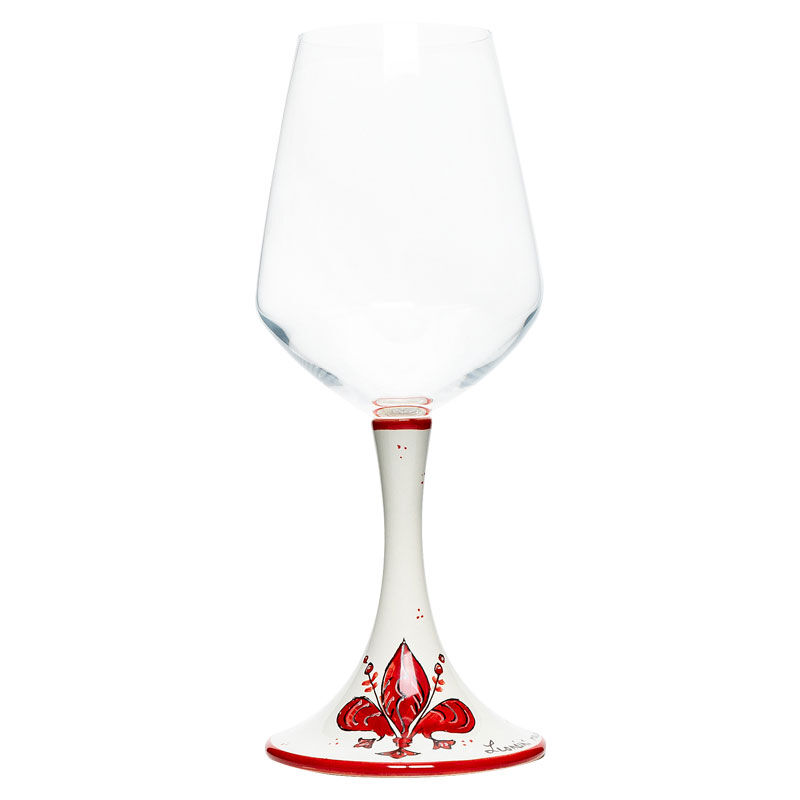 Бокал для вина на керамической ножке Leoncini Флорентийские лилии