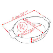 Форма для запекания овальная Peugeot Ecru 31x20см 60589 фото 3