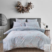 Комплект постельного белья 1,5-спальный Pappel Sakura, серый