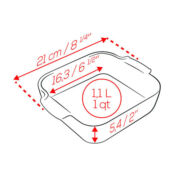 Форма для запекания квадратная Peugeot Ecru 21x21см 60206 фото 4