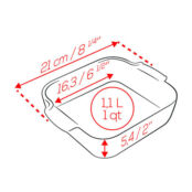 Форма для запекания квадратная Peugeot Eggplant 21x21см 61067 фото 3
